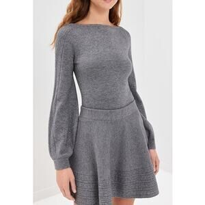 Hill House Home The Graydon Sweater Constantine Mini Skirt Heather Gray Small